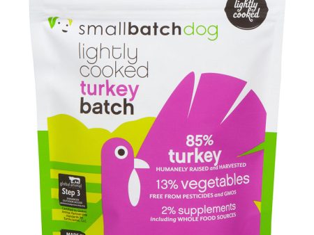 SmallBatch Frozen Lightly Cooked Dog Food - Turkey Sliders 2lb Bag - 32 1oz sliders For Sale