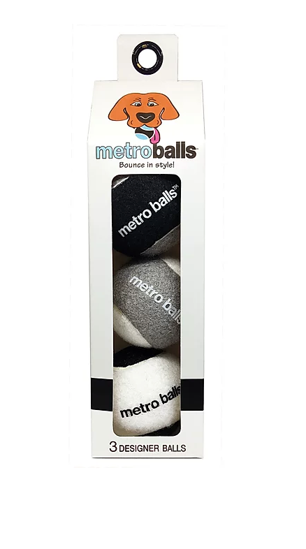 Metro Paws Mini Metro Balls - Black 3ct Online Hot Sale