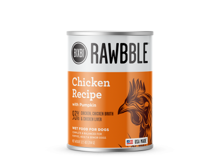 Bixbi RAWBBLE® Wet Dog Food Chicken Recipe 12.5oz Can Single Supply