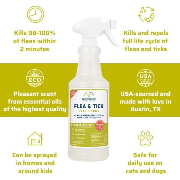 Wondercide Natural Flea & Tick Spray for Pets + Home - Lemongrass on Sale