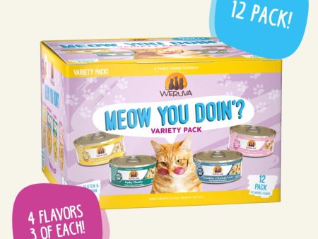 Weruva Wet Cat Food Meow You Doin ? Variety Pack 5.5oz Cans 12pk on Sale