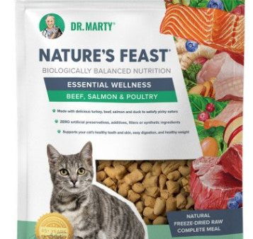 Dr. Marty s Freeze-Dried Cat Food Nature s Feast Essential Wellness- Beef, Salmon & Poultry Online now