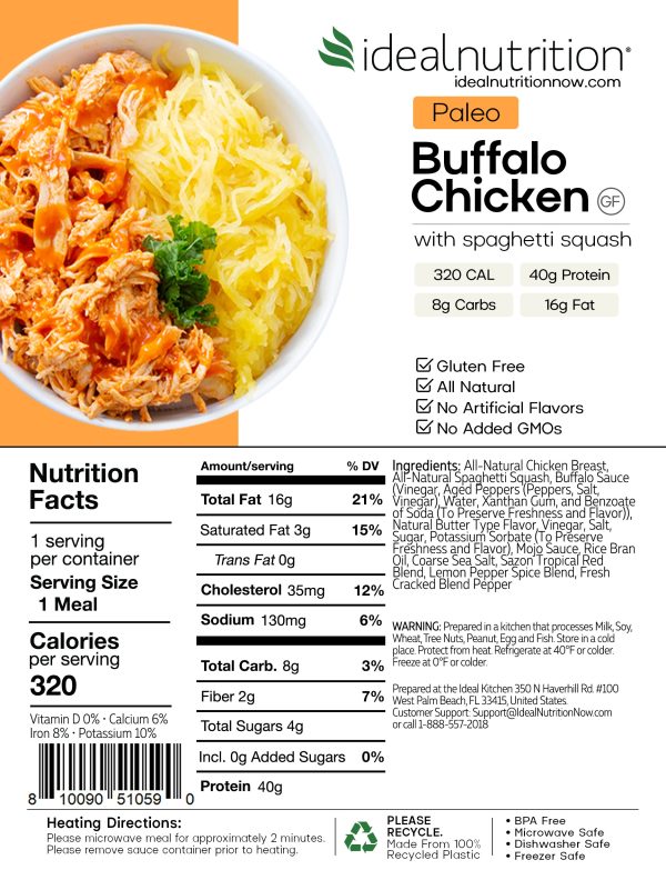 16 - Paleo Buffalo Chicken with Spaghetti Squash (GF) For Discount