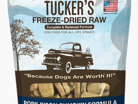 Tucker s Freeze-Dried Dog Food Pork, Bison & Pumpkin 14oz Bag For Sale