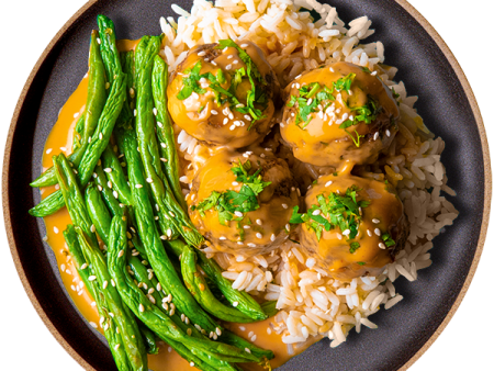 01 - Firecracker Meatballs with White Rice and Green Beans For Discount