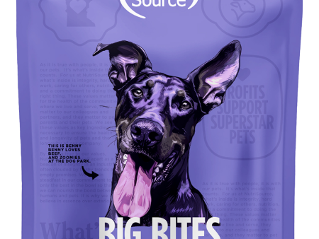 Nutrisource Big Bites Grain Free Beef Dog Treats 14oz Bag on Sale