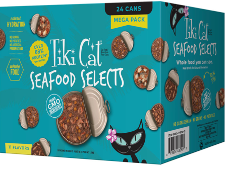 Tiki Cat® Wet Cat Food Seafood Selects 2.8oz Can Mega Variety Box 24ct Sale