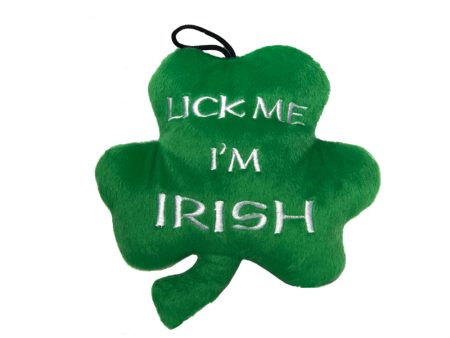 Lulubelle s St. Patrick Power Plush Lick Me Shamrock Dog Toy Online now