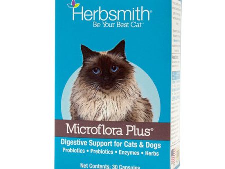 Herbsmith MicroFlora Plus Digestive Support for Cats - 30 Capsules Cheap