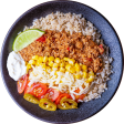 03 - Turkey Taco Bowl with Brown Rice, Corn, and Mozzarella Cheese  (GF) Cheap