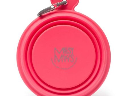 Messy Mutts Collapsible Silicone Bowl Red - Small For Discount