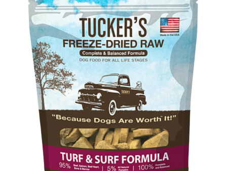 Tucker s Freeze-Dried Dog Food Turf & Surf 14oz Bag on Sale