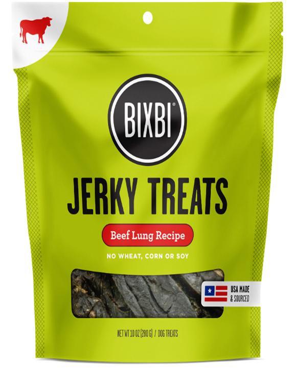 Bixbi Jerky Dog Treats Original Beef Lung 10oz Bag Online