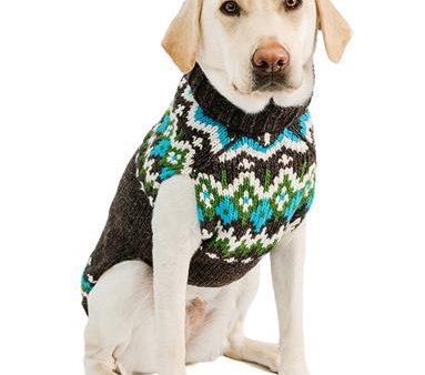 Chilly Dog Charcoal Fairisle Wool Sweater For Sale