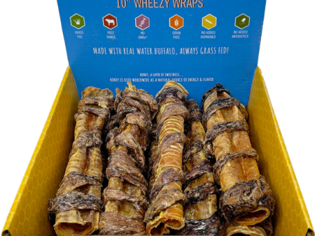 Honey I m Home! Individual Wheezy Wraps - Buffalo Trachea Wrapped in Lung Dog Chew 10  Online