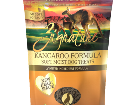 Zignature Dog Treats Grain-Free Soft Moist Kangaroo Formula 4oz Bag (New Heart Shape) Online now