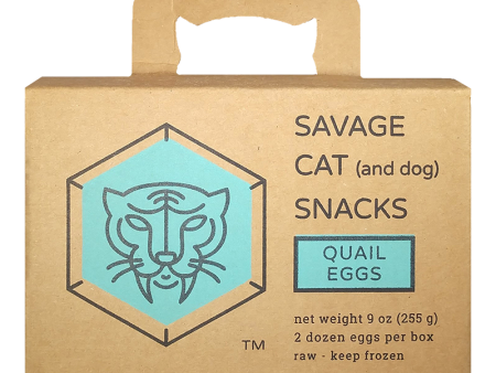 Savage Cat & Dog Snacks - Frozen Quail Eggs - 2 Dozen Eggs per box 9oz (255g) For Cheap