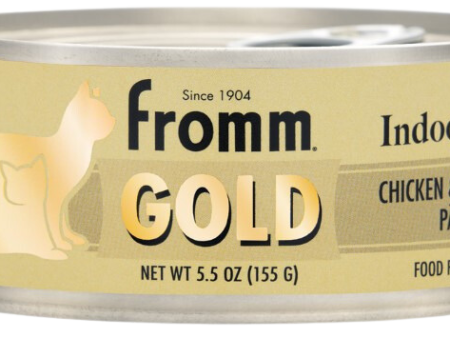 Fromm Wet Cat Food Gold Indoor Chicken & Salmon Pate 5.5oz Can Single Online Hot Sale