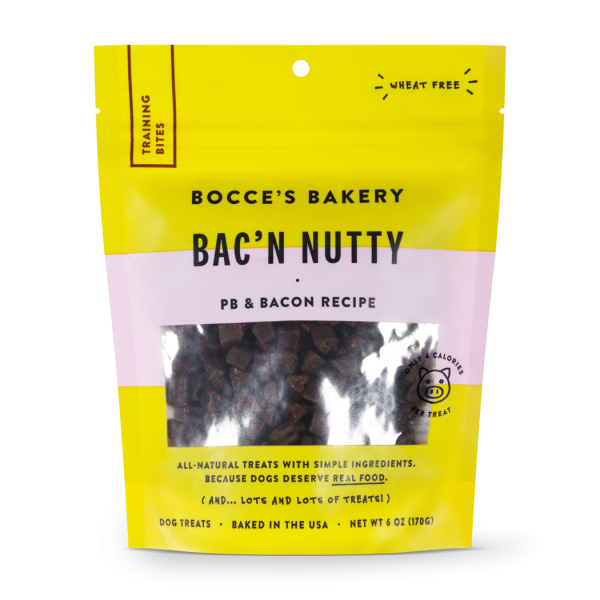 Bocce’s Everyday Training Bites Bac N  Nutty 6oz bag Cheap