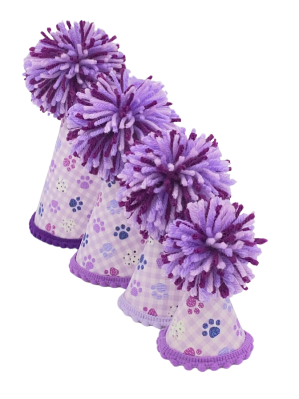 Pup Party Hats Purple Paw Party Hat L Supply