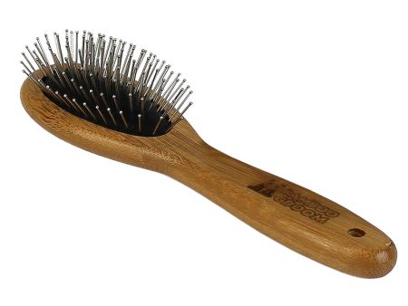 Bamboo Groom Oval Pin Brush w  Pins - Small Medium Online Hot Sale