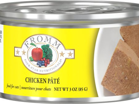 Fromm Wet Cat Food Four-Star Pâté Chicken 3oz Can Single Online now