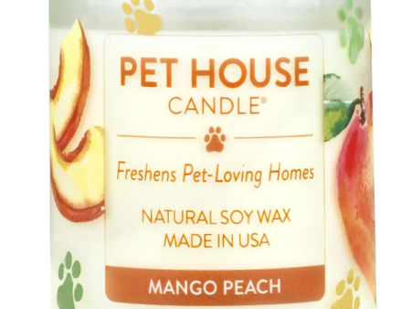 One Fur All Pet House 9oz Candle - Mango Peach Cheap