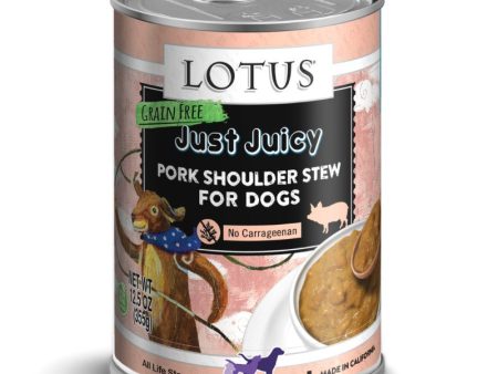 Lotus Wet Dog Food Just Juicy Stews - Pork Shoulder Online now