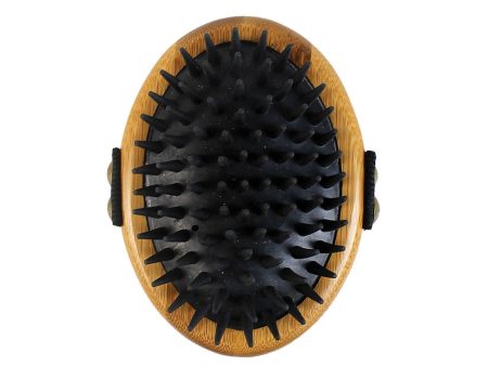 Bamboo Groom Curry Brush w  Rubber Bristles Online