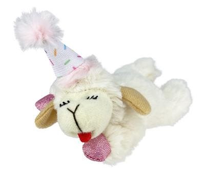 MultiPet Birthday Lamb Chop W  Pink Birthday Hat for Cats Hot on Sale