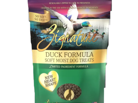 Zignature Dog Treats Grain-Free Soft Moist Duck Formula 4oz Bag (New Heart Shape) Online Sale