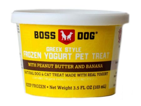 Boss Dog® Greek Style Frozen Yogurt Pet Treat - Peanut Butter & Banana 3.5oz Single Cup Cheap