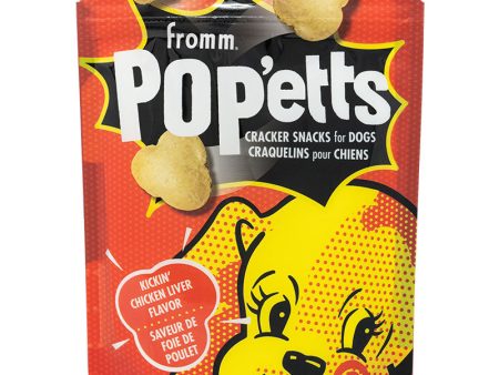 Fromm Dog Biscuits Popetts Cracker Snacks for Dogs - Chicken Liver 6oz Bag Online Hot Sale