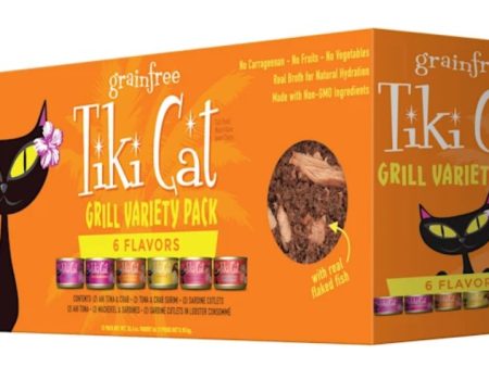 Tiki Cat® Wet Cat Food GRILL Variety Pack 2.8oz Cans 12pk Online now