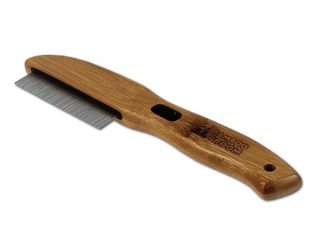 Bamboo Groom Flea Comb with 77 Rotating Pins on Sale