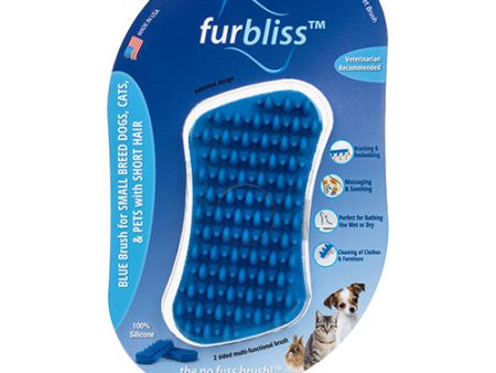 Furbliss Short Hair Brush for Small Pets - Blue Online Hot Sale