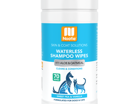 Nootie Waterless Shampoo Wipes for Dogs & Cats - Sweet Pea & Vanilla 70ct Hot on Sale