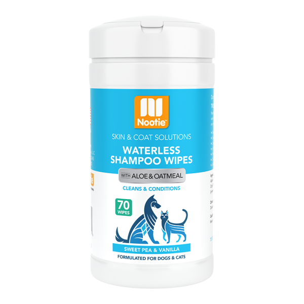 Nootie Waterless Shampoo Wipes for Dogs & Cats - Sweet Pea & Vanilla 70ct Hot on Sale