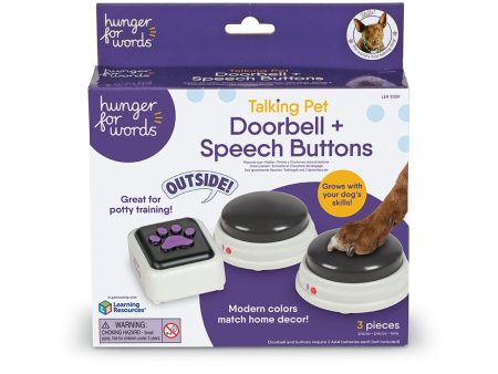 Brightkins Hunger for Words Dog Doorbell and Speech Button Fashion