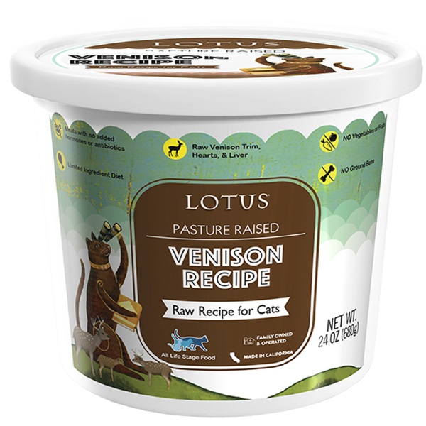 Lotus Frozen Raw Food for Cats - Venison Supply