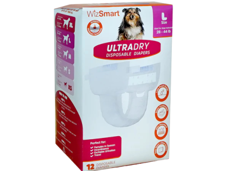 Wizsmart UltraDry Disposable Diapers 12pk - LRG For Cheap