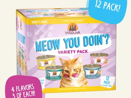 Weruva Wet Cat Food Meow You Doin ? Variety Pack 3oz Cans 12pk For Sale