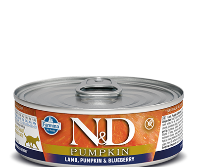 Farmina Pumpkin Wet Cat Food N&D Lamb, Pumpkin & Blueberry 2.5oz Can Single Online Hot Sale