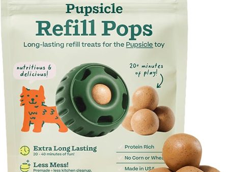 Woof Refill Treat for Pupsicle Toy - Large (25-75 lbs) - PB & Beef Recipe - 7-pack   8oz Bag Fashion