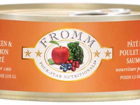 Fromm Wet Cat Food Four-Star Pâté Chicken & Salmon 5.5oz Can Single Sale