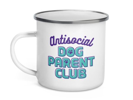 Antisocial Dog Parent Club enamel mug Online