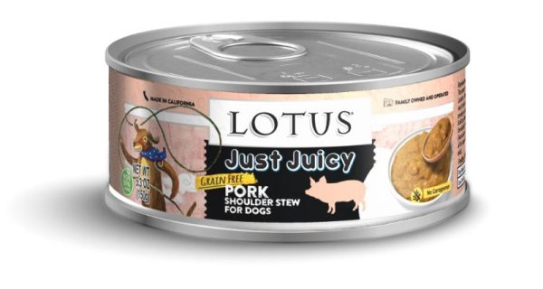 Lotus Wet Dog Food Just Juicy Stews - Pork Shoulder Online now