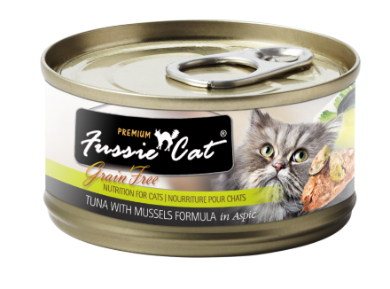 Fussie Cat Wet Cat Food Grain Free Premium Tuna with Mussels Formula in Aspic Online