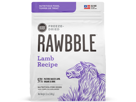 Bixbi RAWBBLE® Freeze-Dried Dog Food Lamb Recipe Hot on Sale