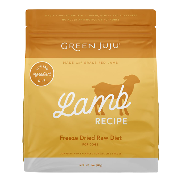 Green Juju Freeze-Dried Dog Food - Lamb Recipe 14oz bag For Cheap